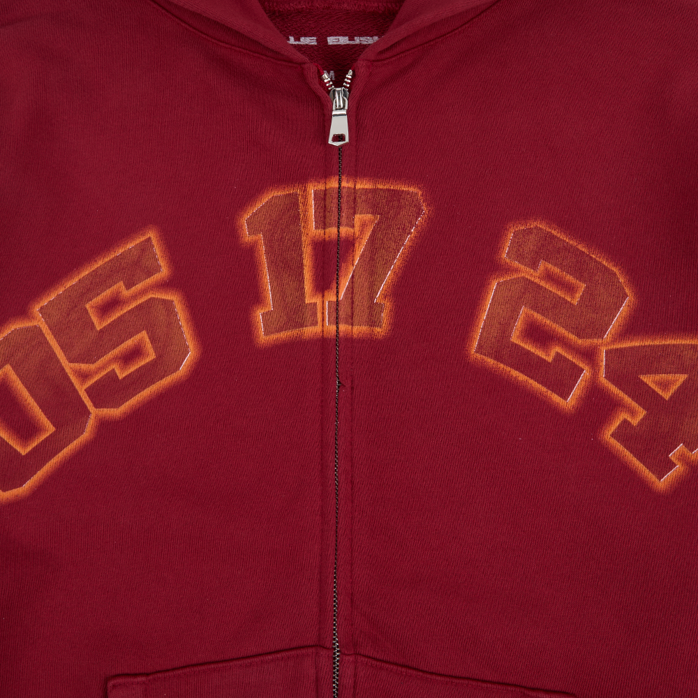 ENCORE RED ZIP HOODIE