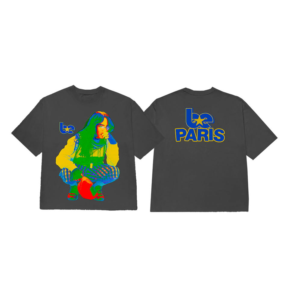 COLOR PARIS POP UP WASHED BLACK TEE