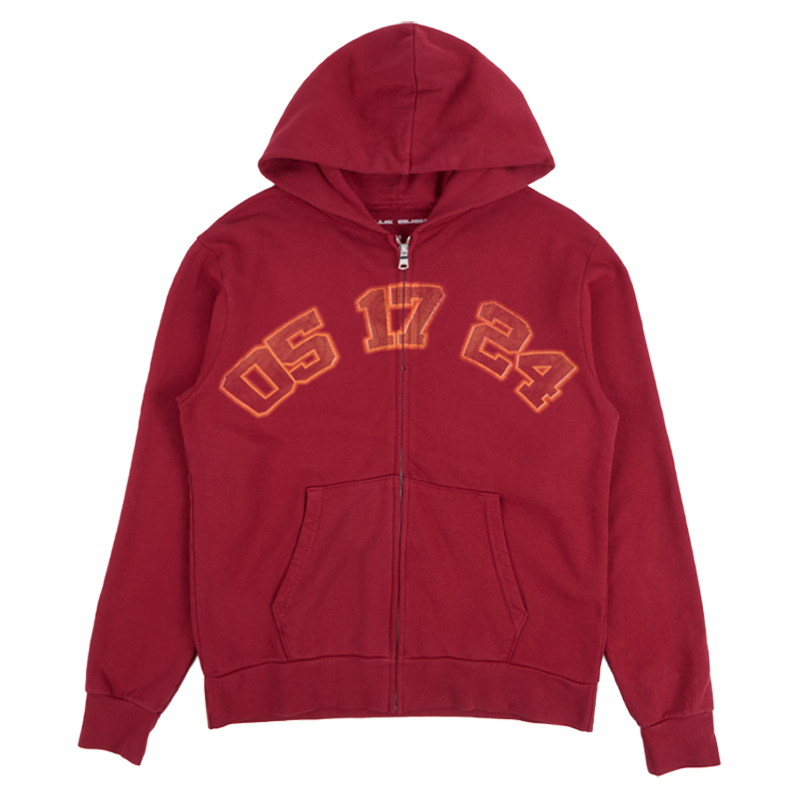 ENCORE RED ZIP HOODIE