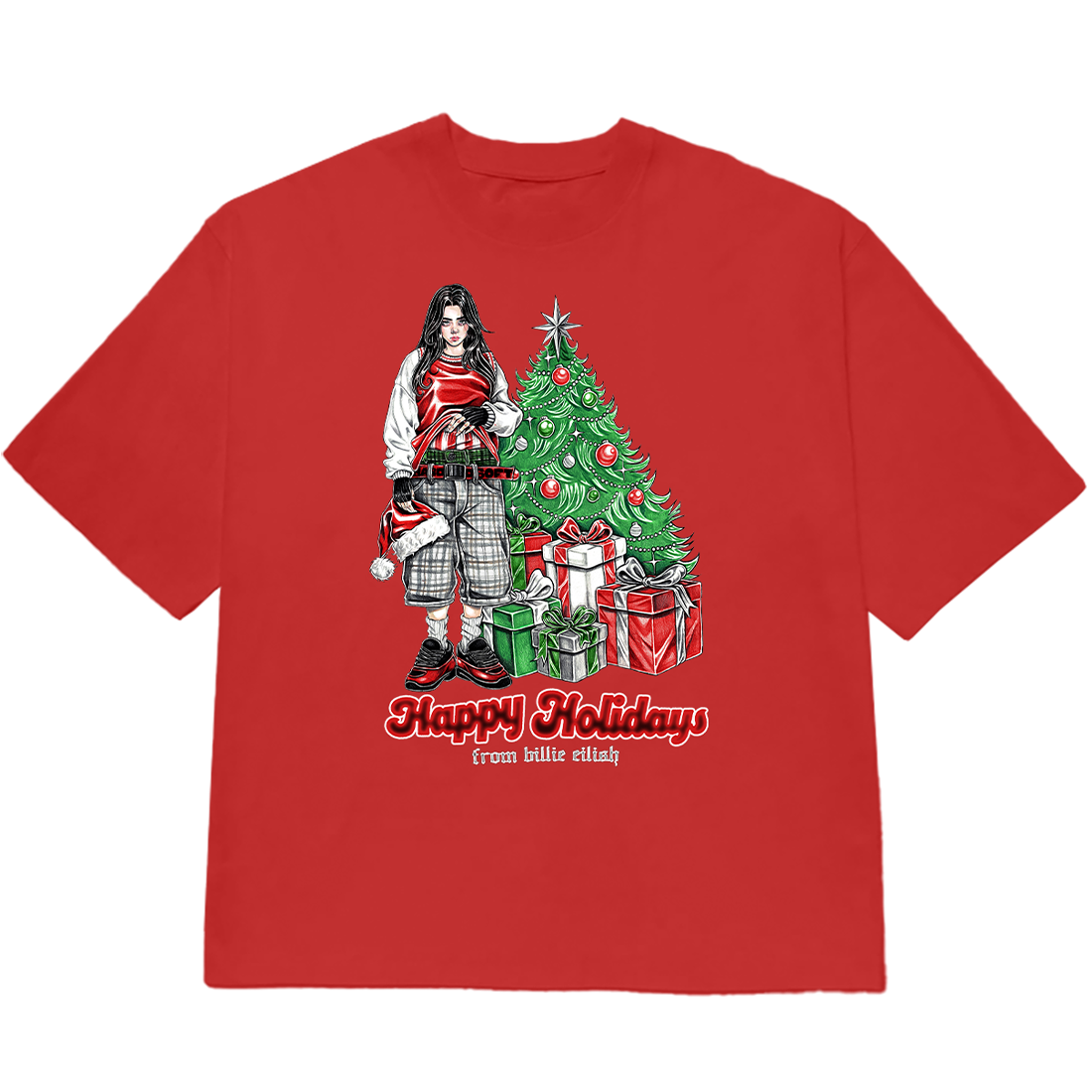 HAPPY HOLIDAYS RED TEE