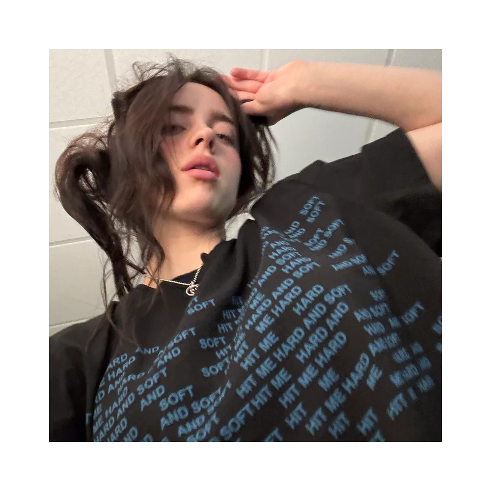 HIT ME HARD AND SOFT BLACK REPEAT TEE