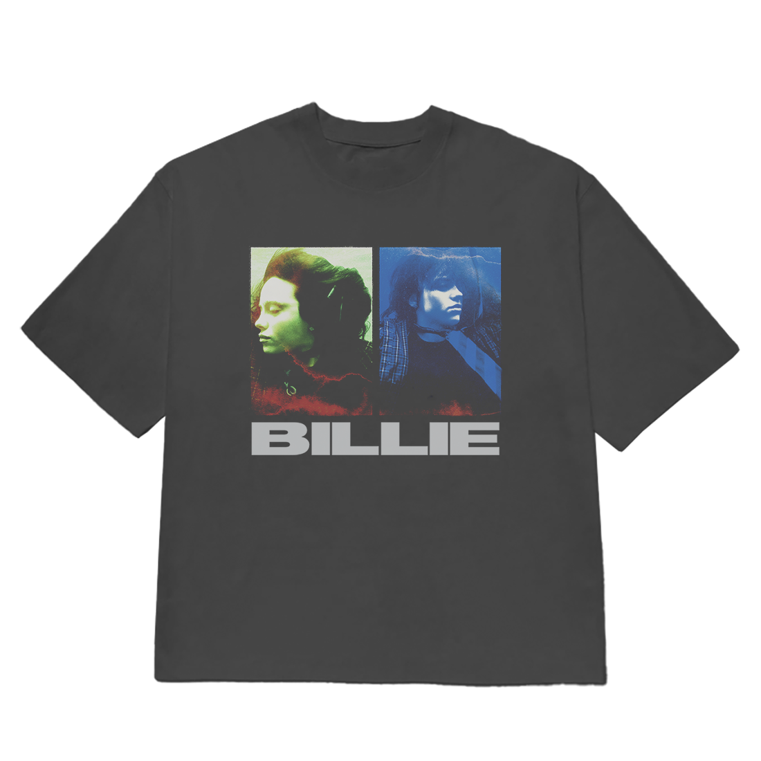 DUAL PHOTO LONDON WASHED BLACK TEE