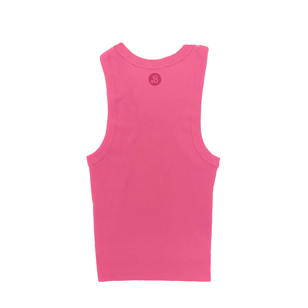 BARBIE X BILLIE EILISH PINK RIBBED TANK
