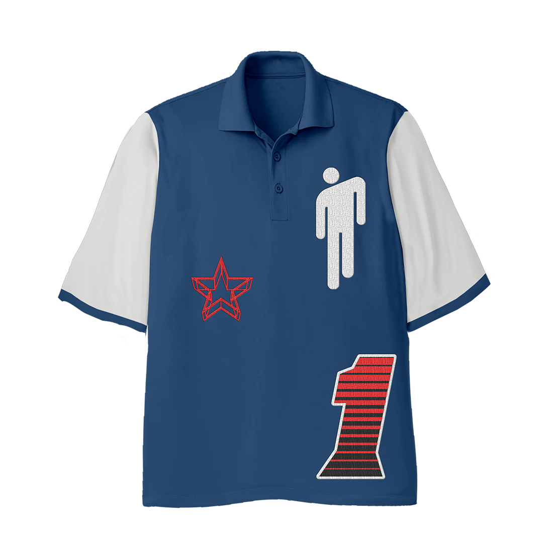 BLOHSH RACER 1 BLUE POLO SHIRT