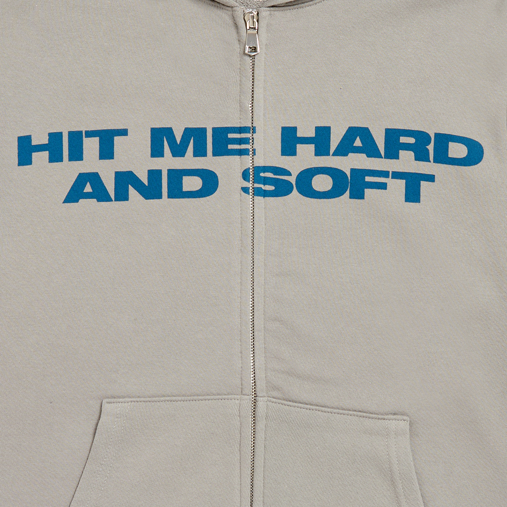 HIT ME HARD AND SOFT ZIPPER HOODIE