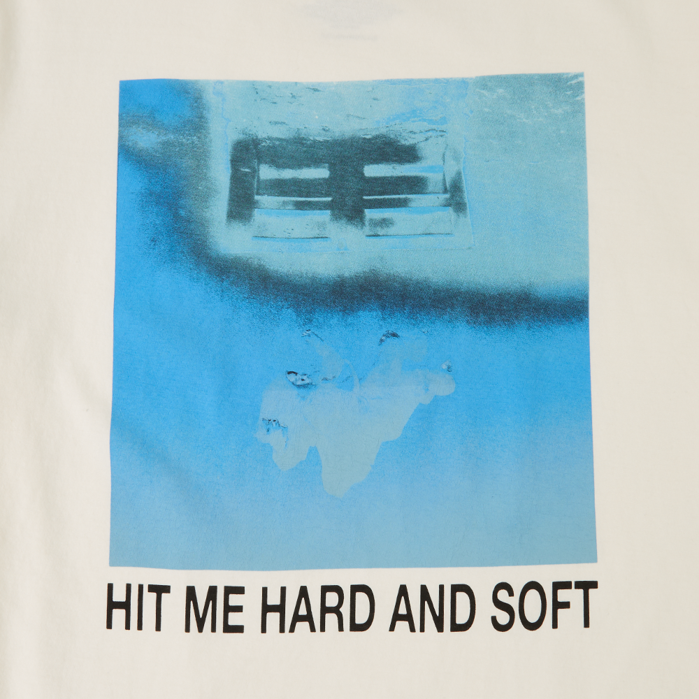 HIT ME HARD AND SOFT WHITE COVER TEE
